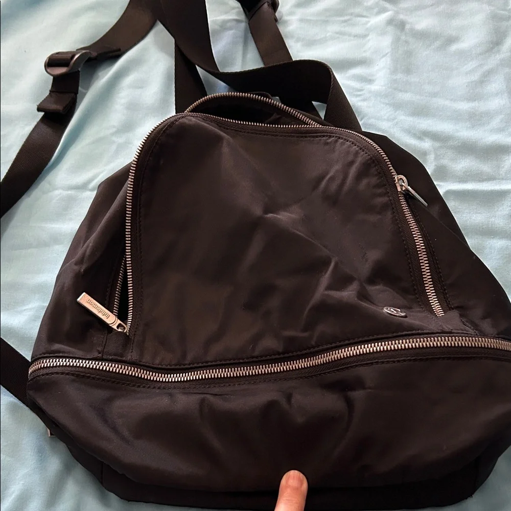 Lululemon Black Nylon backpack Bag - Picture 2 of 7